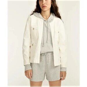 J. Crew Relaxed White Denim Coat